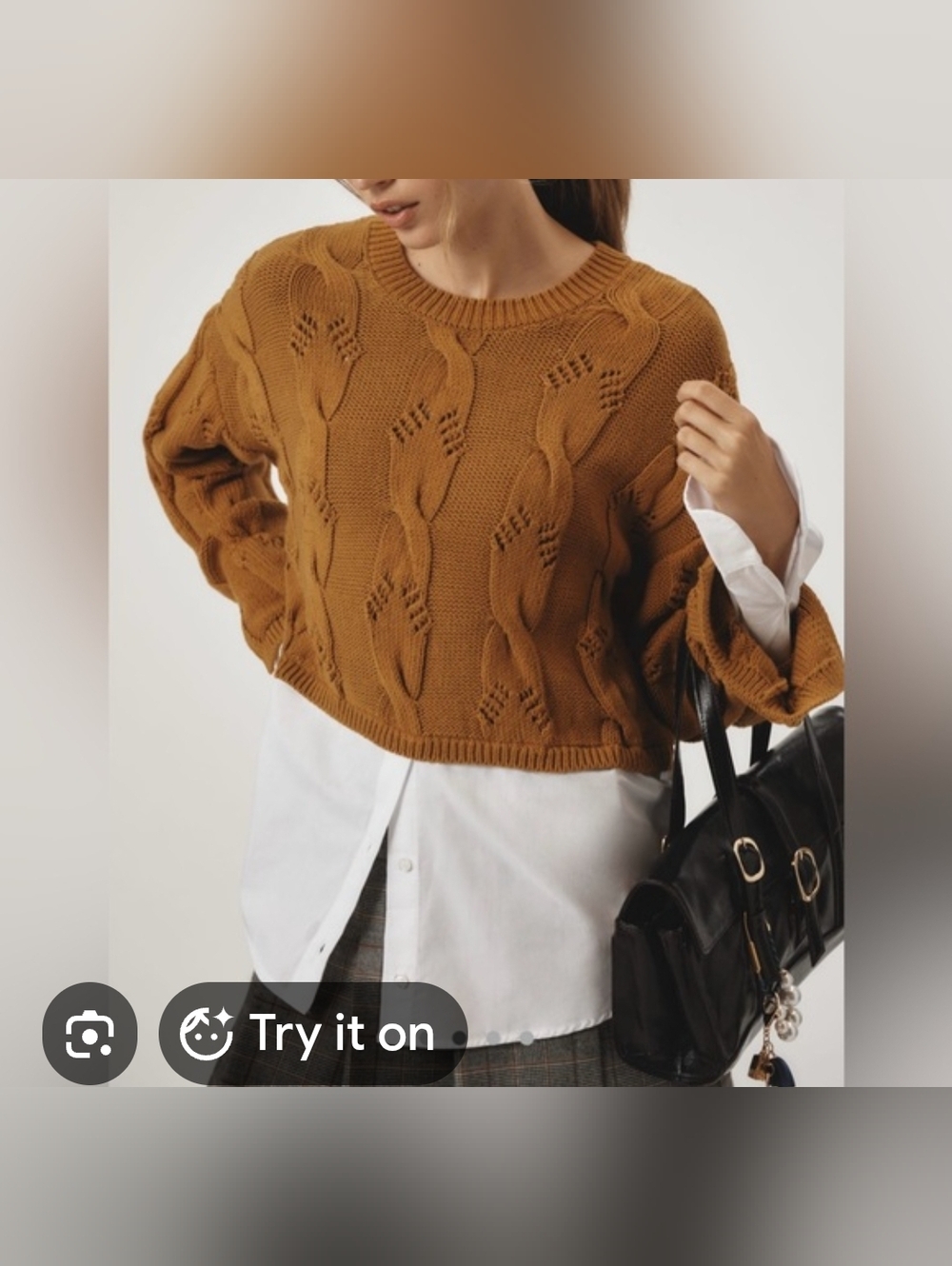 Anthropologie Pilcro Cable Twofer Sweater Size M